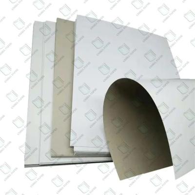 China Precio de fábrica Papel de cartón Fabricante de cartón blanco duplex recubierto Fondo gris en venta