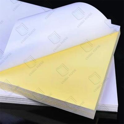 China 150-250gsm Yellow Printable Waterproof Vinyl Sticker Paper Self-Adhesive Label Sheets zu verkaufen