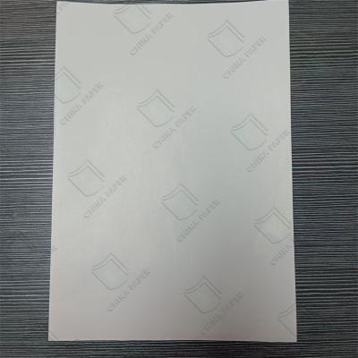 China Mirror Coated Sticker Paper Slit Back with Yellow Liner for sale