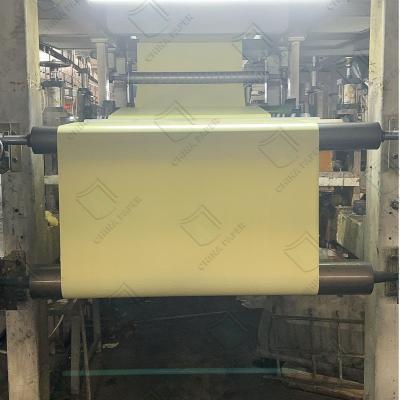 China Papel adesivo económico con alta brillantez de vidrio blanco y amarillo en venta