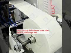 Factory Supply Self-adhesive sticker label paper in jumbo large rolls