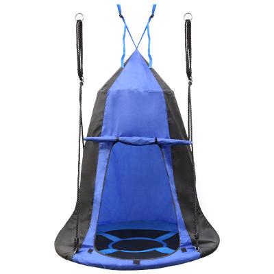 China Safe& strong swing seat for baby outdoor and indoor adjustable height kids play round hanging swing with tent for sale