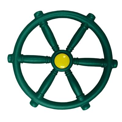 China PE Fashion Kids Backyard Steering Wheel Pirate Ship Plastic Wheel Swingset For Outdoor Theater Home for sale