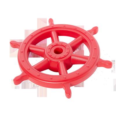 China PE Playground Equipment 6 Spoke Ship Steering Wheel For Kids Captain Boat Pirate Decor Wheel Toy for sale