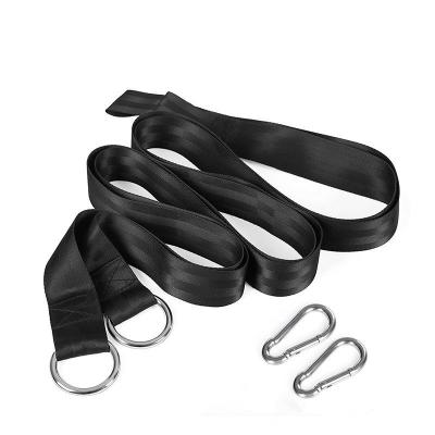 China Modern Swing AccessoriesLoad Capacity 250 Kg A Pair Hanging Belt With Stainless Steel Carabiner Hook for sale