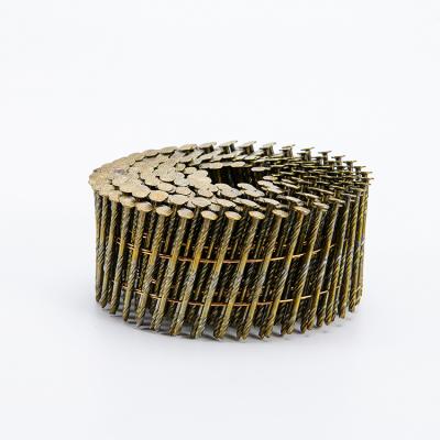 China Flat Pneumatic Fasteners Assembled Jumbo Pallet Wire Coil Nail 900pcs/roll for sale