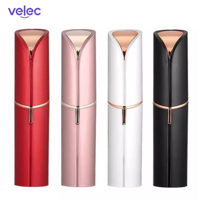 China Mini Painless Velec Electric Epilator Portable Female Body Eyebrow Trimmer Lipstick Shape Hair Removal Women Facial Shape Shaver Painless Shaver for sale