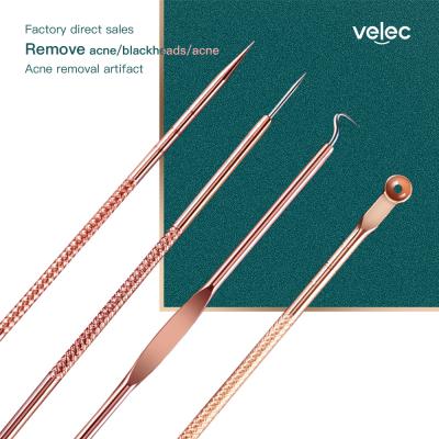 China Use+office+travel Velec 4pcs/Set Acne Remover Stainless Steel Needle Needle Blackhead Pimple Remover Face Beauty Skin Care Tool Facial Pore Remover for sale