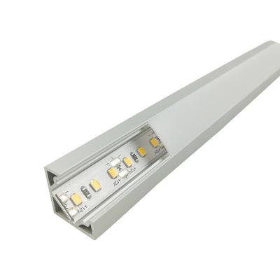 China Residential Corner Shape Aluminum Profile For Led Strips Direct Lighting At Corner for sale