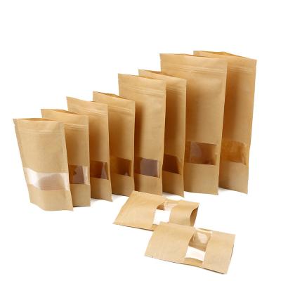 China Recyclable Reusable Zipper Window Self Seal Bag Stand Up To Store Dry Food Snacks Wrapping Paper for sale