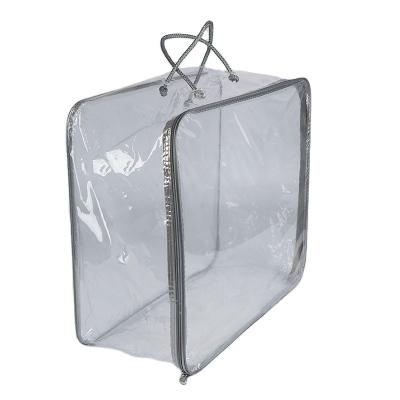 China Moisture Proof Hot Sale High Quality Clear Vinyl PVC Zipper Quilt Storage Bag for sale