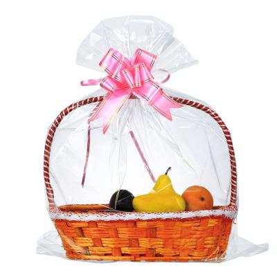 China Daily Tote Bags Large Envelope Clear Cellophane Gift Basket Bags Clear Cello Bags For Fruit Basket Gift Envelope And Ribbon Bows for sale