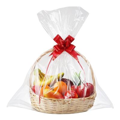 China Daily Packaging 24 x 30 Inch Cello Bags Large Cellophane Envelope Clear Cellophane Gift Basket Bags For Treats Fruit Basket Gift Wrap for sale