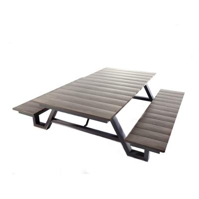 China Best Selling High End Modern OEM Odm Eco - Friendly Customized Sumparwood / Aluminum Outdoor Picnic Table Setting Sets for sale