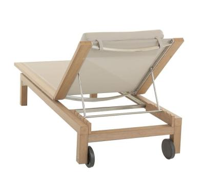 China New Style Swimming Pool Folding Bed Eco-friendly Outdoor Beach Lounge Chair Plastic Wooden Lounge Convertible With Aluminum Frame for sale