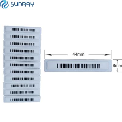 China Dr. narrow barcode label eas keystrokes identification label AM for retail sales for sale