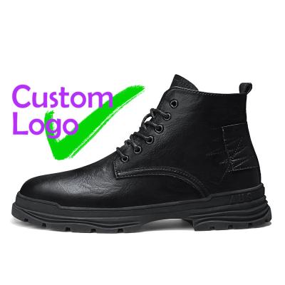 China ARCH BACK Artificial Men Shoes Leather Latest Design Casual High Top Yiwu Shoes Lace Up Man Leather Shoes Fashion From Italy Estampado for sale