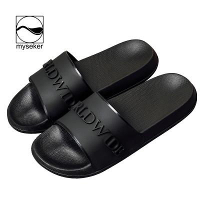 China Brand Waterproof Slides Open Bank Custom Logo Slides Toe Studded Flat Slipper Keyboard Tray Slide Indoor For Adults Fashion Trend Slippers for sale