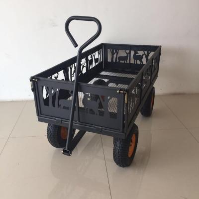 China Heavy Duty Garden Tools Mesh Nursery Cart Yard Cart Mesh Nursery Cart Yard Cart for sale