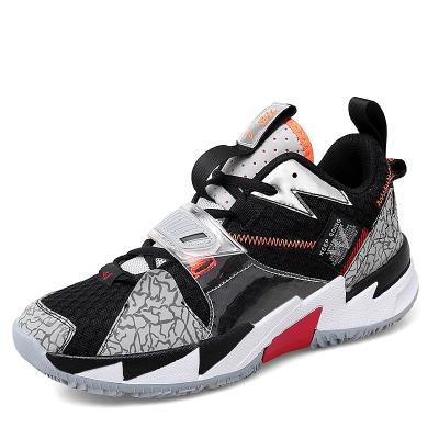 China CUSHIONING 2021 Custom Wholesale Breathable Upper Basketball Shoes High Top Sports Shoes For Men for sale