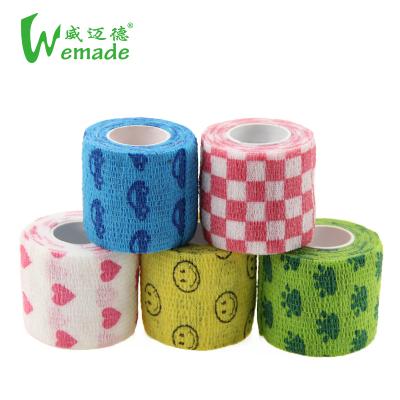 China China Unisex Cohesive Bandage Tape Cartoon Printed Medicated Bandage Self Adhesive Bandage for sale