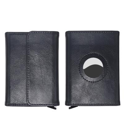 China New Creative GPS Cover Device Coin Purse Bank Card Holder Spring Automatic Card Holder For Men And Women Wallet For Airtag for sale