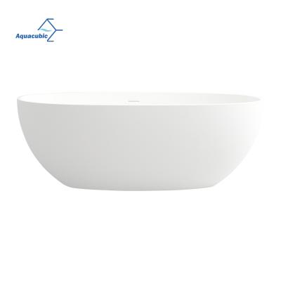 China USA Free in Standing Artificial Stone Solid Surface 1650mm Freestanding Bathtub for sale