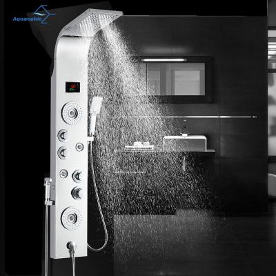 China With Sliding Bar Aquacubic Bathroom Stainless Steel Shower Panel Tower System for sale