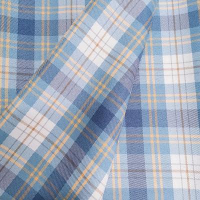 China 100% Twill Sustainable Polyester Yarn Dyed Textile Plaids Fabric Clothing Uniform Fabric for sale