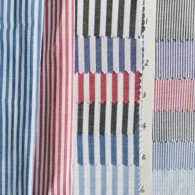 China Sustainable Woven Cotton Rayon Yarn Dyed Stripe Fabric For Shirt Dress Skirt Nantong Textile for sale