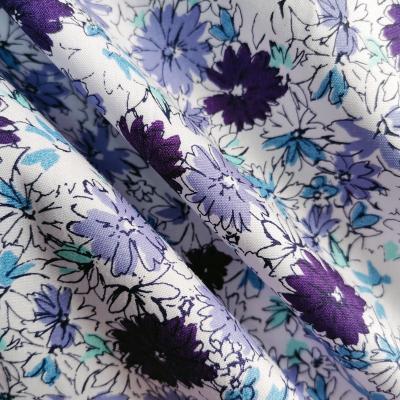 China Anti-UV High Density Cotton Daisy Printed Fabric With Flower For Girls Dress Skirt for sale