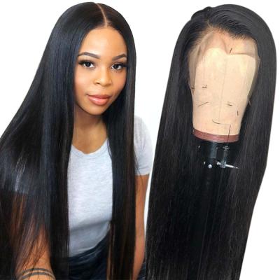 China Silky Straight Wave Pre Pluck Brazilian Virgin Cuticle Aligned Double Body Pulled Straight Wave 360 ​​Headband Lace Front Hair Wigs for sale