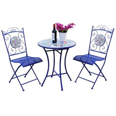 China Patio\Garden\Outdoor Set Design\Restaurant\Bar Garden High Quality Bistros Blue Mosaic New for sale