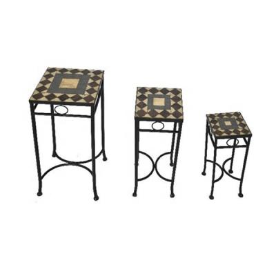 China Durable 3-Mosaic Plant Stand Set for sale