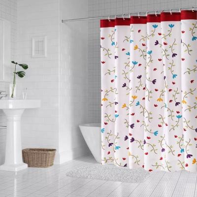 China Sustainable New Design Polyester Waterproof Bathroom 3D Print Custom Shower Curtain for sale