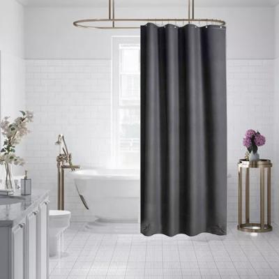 China Sustainable New Design EVA Shower Curtain Heavy Duty Stones Clear Plastic Grommet Rust-Resistant 6 Holes Shower Curtain for sale