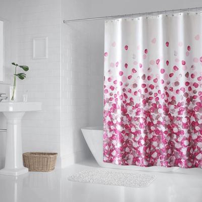 China Various Size Quality Polyester Custom Printing Shower Curtain Waterproof Viable Wholesale for sale