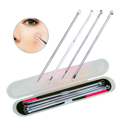 China Acne Needle Extractor Needle Remover Tool Stainless Steel Blackhead Removal Acne Needle Set SY-5001 for sale