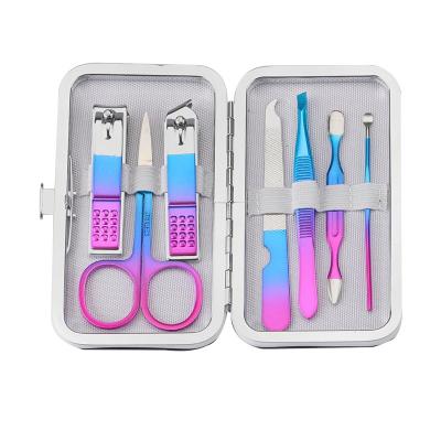 China eyebrow grooming kit eyelash rainbow tweezers eyebrow scissors set on sale SY-6013 for sale