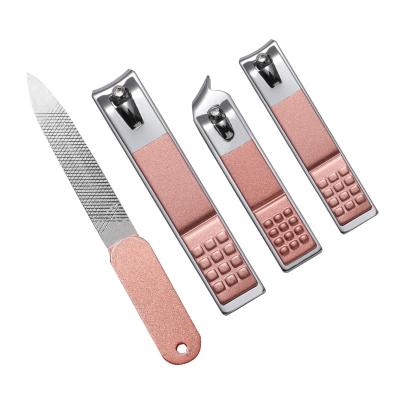 China Fashionalbe Maker Stainless Steel Bulk Hand and Foot Rose Gold Nail Clippers Cutter for Toenail Care Manicure Set for sale