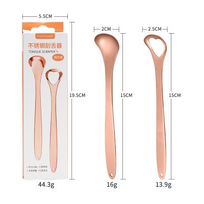 China Homecare Tongue Scraper Remover Copper Stainless Steel Tongue Scraper for sale