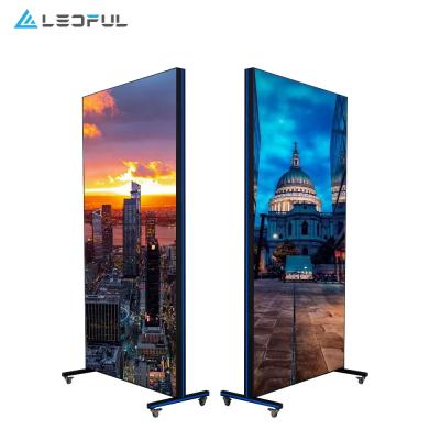 China Led Poster Display Wifi Support Hd P2.5 Outdoor Slim Digital Advertising LED Poster Smart Display Screens for sale