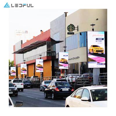 China OUTDOOR Outdoor Pole LED Screen Display P6 P8 HD LED Advertising Billboard For Fixed for sale