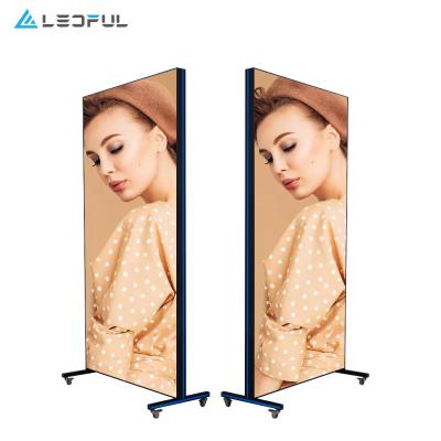 China Led Display Poster Digital Poster P2.5 Moving And Hanging Media LED Panels Seamless Module LED Poster for sale