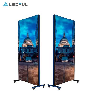 China Led Poster P1.8 P2 P2.5 HD Mirror Modules 3G 4G Wifi Smart LED Indoor Advertising Poster 640*1920MM for sale