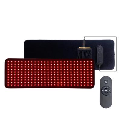 China Pigment Removal 20*60cm Home Use Portable Led Red Infrared Therapy Waist Knee Massager Light Belt 190mv for sale