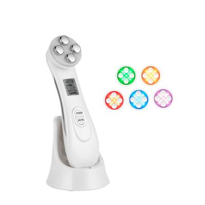 China USB Rechargeable Radio Frequency LED Face Lift Photon RF Facial Skin Tighten Eye Skin Care Facial Equipment for sale