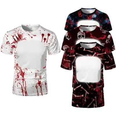 China QUICK DRY USA Warehouse Round Neck Custom Sublimation Halloween T-Shirts Logo Blank Support Bulk Order Tops Tees or Samples for sale