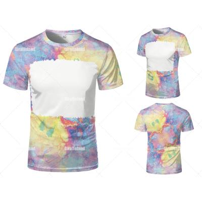 China SaleTie-Dye Sublimation Blank Men's Hot Shirts QUICK DRY Hot SaleTie-Dye Custom Logo 95% 31 Polyester Short Sleeve T-shirt Leopard Printing Print for sale