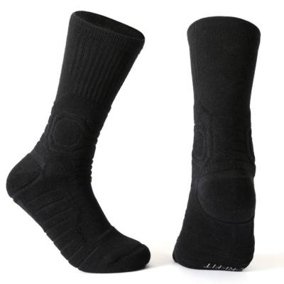 China Breathable Custom Logo Sports Knitted Socks Mens Cycling Athletic Soft Compression Socks for sale